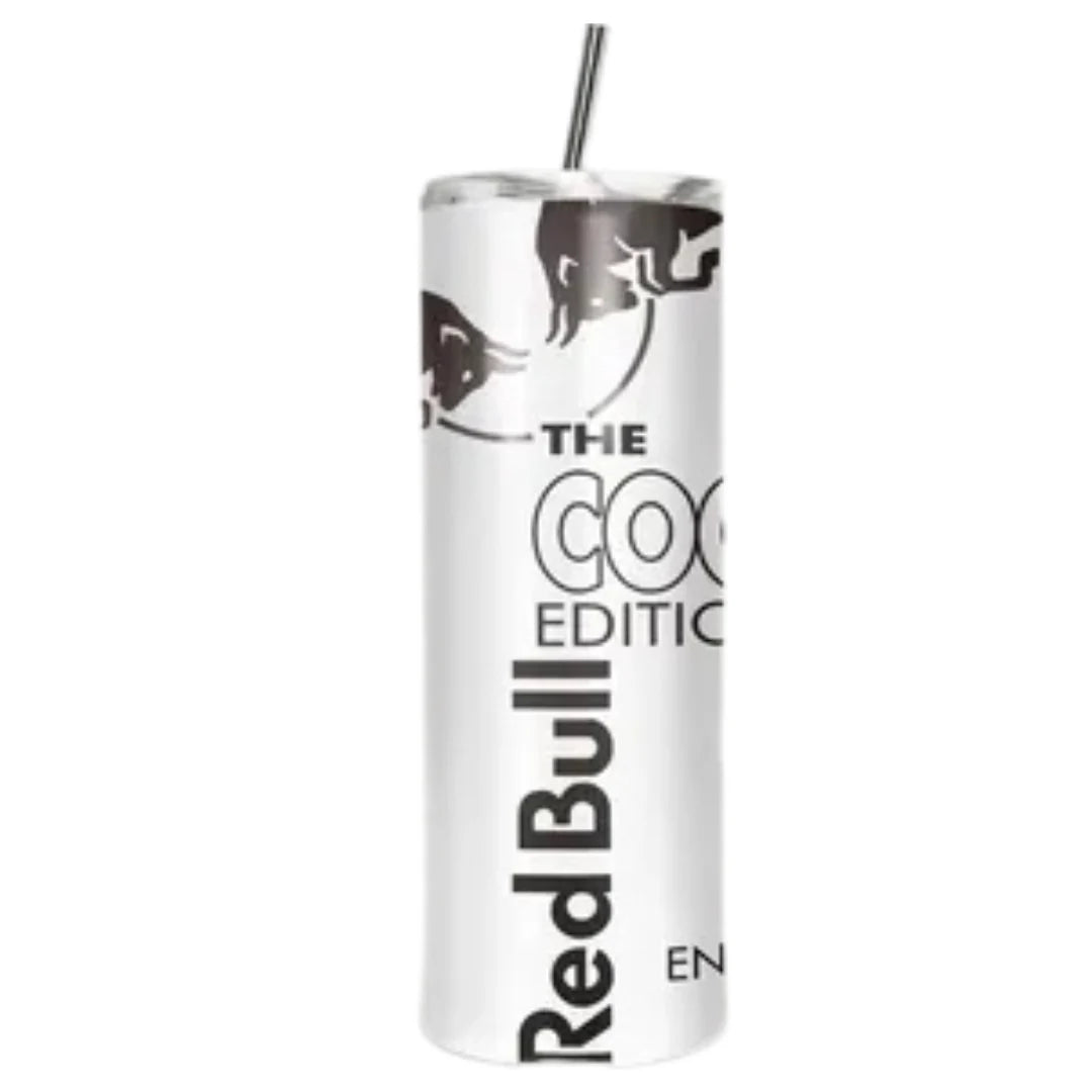 Red Bull Cup With Straw Coconut Edition